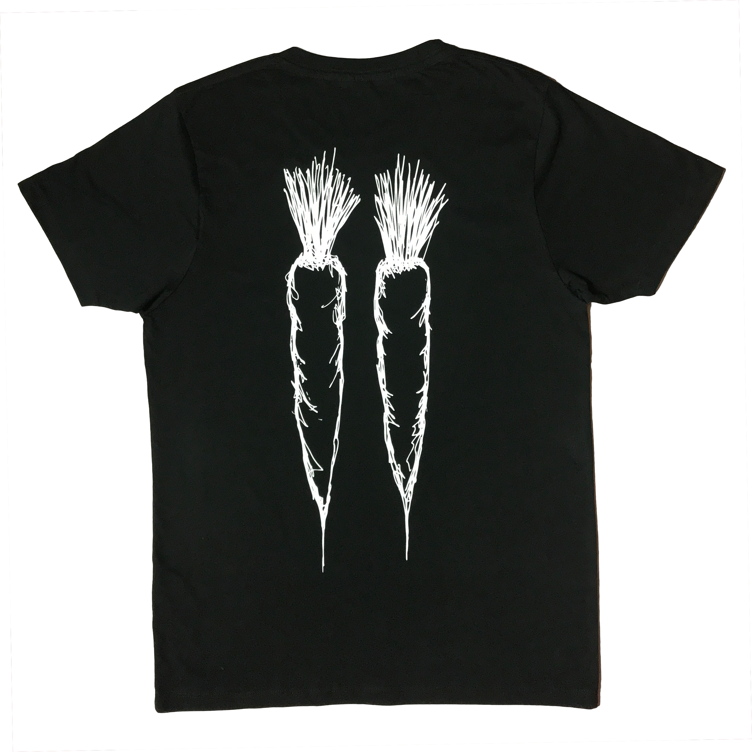 T-Shirt - Zwei Möhren Backprint Schwarz