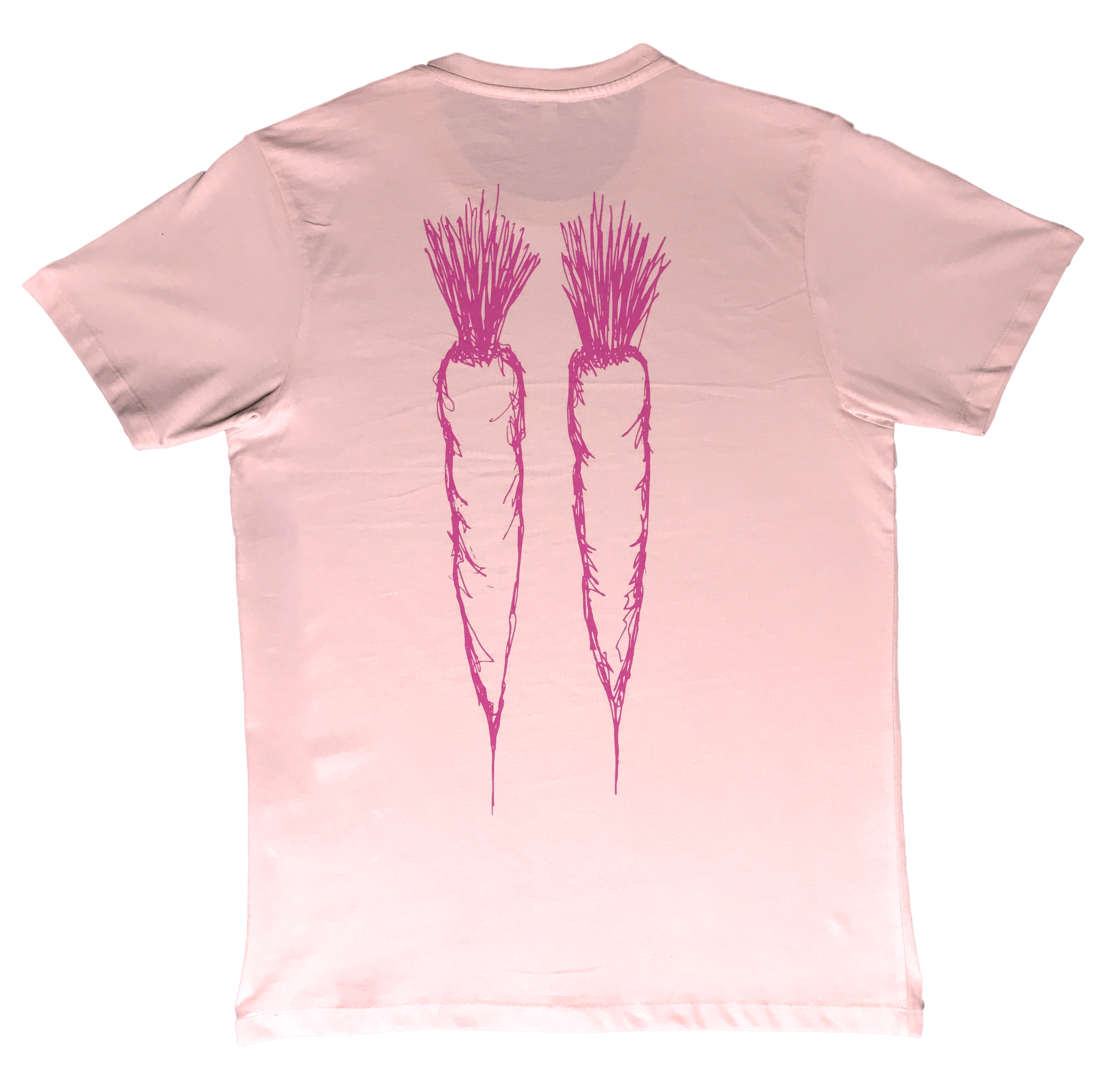 T-Shirt - Zwei Möhren Backprint Rosa